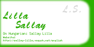 lilla sallay business card